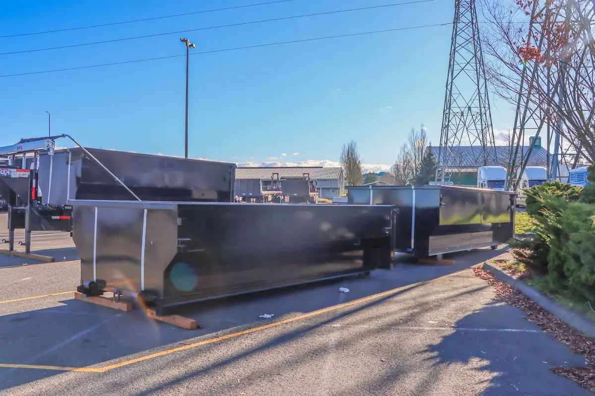 Roll-off dumpster ready for waste disposal at job site for Cleanout Dumpster Rental in Somers